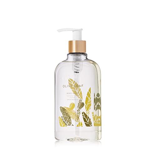 Thymes Moisturizing Body Wash with Pump - Body Soap - Bath Products - Skin Care - Liquid Soap with Notes of Sardinian Laurel Leaf, Lavender Flowers, Patchouli, & Balsam (Olive Leaf, 9.25 fl oz)