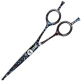 GROOM PROFESSIONAL Sirius Straight Dog Grooming Scissors - Professional Hair Scissors - 440C Japanese Steel - Razor Sharp Blades - Coated to Increase Durability - Adjustable Tension, 5.5 Inch