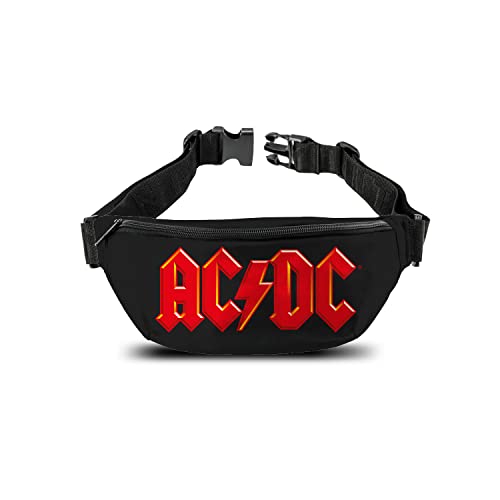 Sacoche banane AC/DC Rocksax noire avec logo officiel imprimé 23x18cm