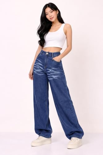 Image of London Hills Women's Relaxed Fit High Rise Jeans || Woman Jean's || Women Baggy Jeans || Jean's for Womens || Loose Jean for Women's || Oversized Woman baggys