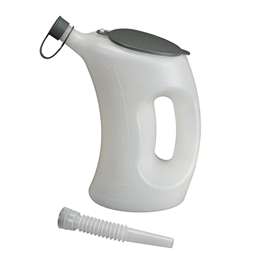 PRESSOL 0656238 Messbecher mit Deckel-FLA-PE, 2 l-weiß-transparent