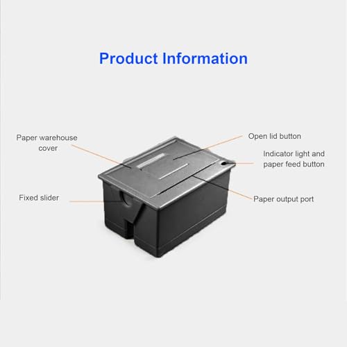 Image of Eujgoov Embedded Thermal Receipt Printer Module 58MM 5-9V USB TTL RS232 BT MCU Secondary Development Serial Port Printing Black