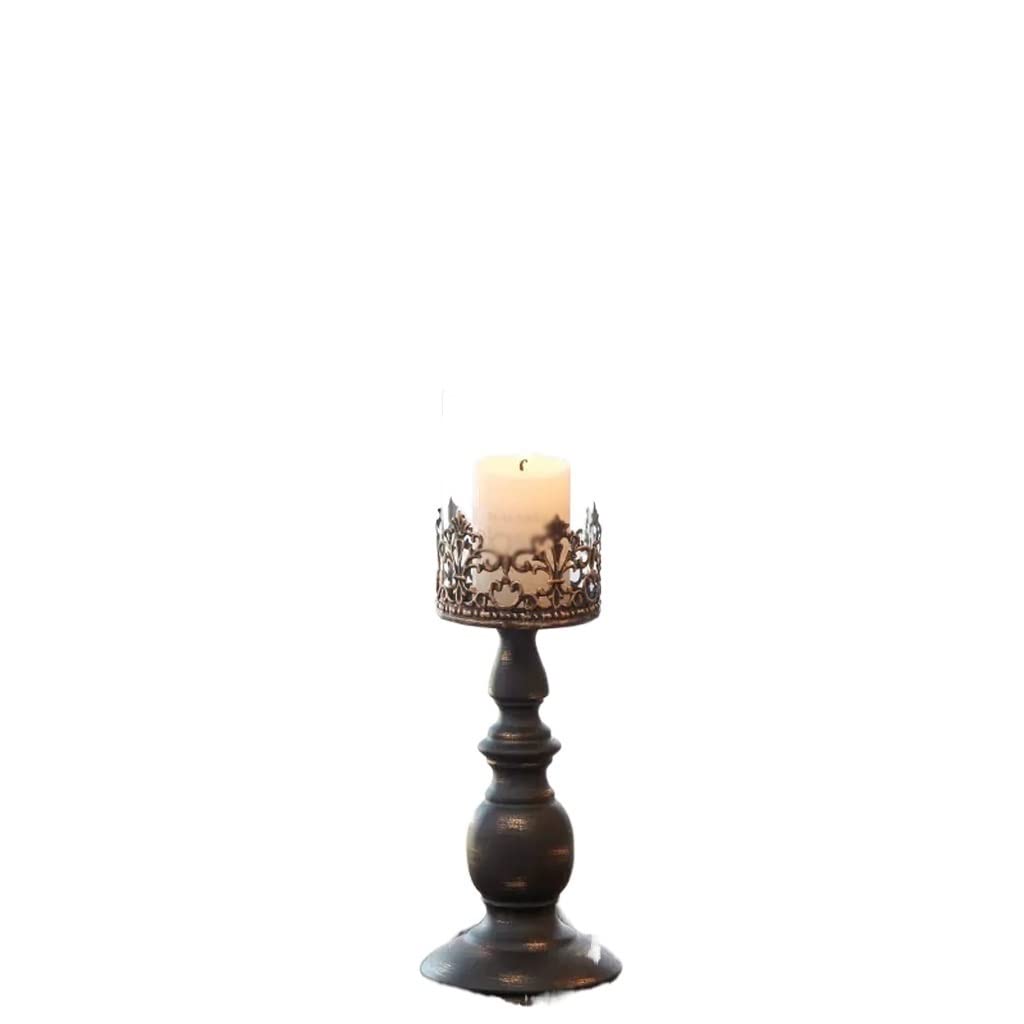 HTTGDGDH Candlestick Candlelight Dinner Props European Romantic Family Retro Candlestick Set A Table Smoked Incense Candle,D-10 * 29cm
