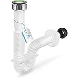 ✅ :El tubo de desagüe se puede instalar y quitar rápidamente en pocos pasos y es por lo tanto fácil de limpiar. No se necesitan herramientas para el montaje del tubo de drenaje. Debido a la flexibilidad es ideal para montajes que ahorran espacio.