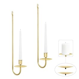 Gold Candle Sconces Set...