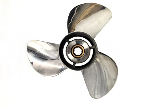 Image of 13 1 /4 x 17 Stainless Steel Outboard Propeller for Yamaha Engines 60-115 HP Reference 6E5-45945-01-EL, 15 Tooth