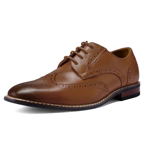 MERIDOS Men's Dress Shoes Formal Business Classic Lace Up Wingtip Oxford Shoes