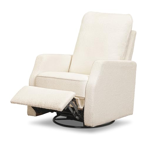 DaVinci Lucas Pillowback Swivel Glider Nursery Recliner, Cozy Cream Boucle - image 7