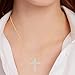 Houston Diamond District 0.5 to 10 Carat Diamond Cross Pendant Necklace Value Collection 14K Yellow Gold 16