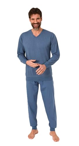 Pyjama à manches longues pour homme Normann bleu 50 ensemble vêtement de nuit