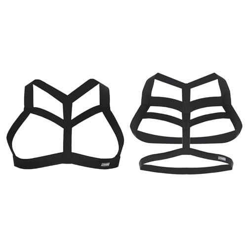 Image of Mens Harness Belt Nylon Elastic Body Shoulder Strap Sexy Halter Club Wear Cosplay Costume