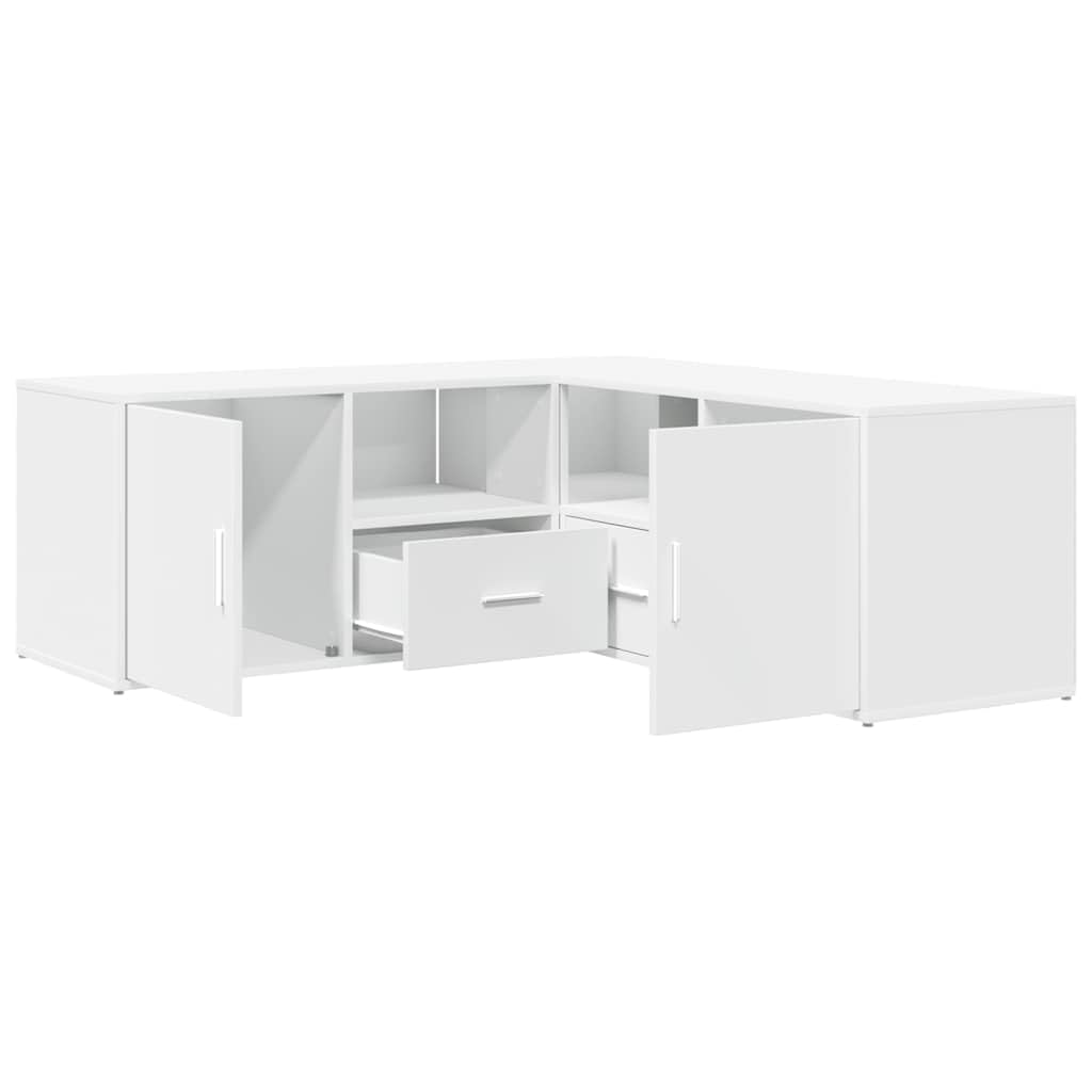 armoire d'angle blanc 200x40x45 cm bois