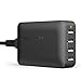 Produktbild RAVPower USB Ladegerät Mehrfach 4-Port 40W 5V/8A Ladeadapter für iPhone X XS XR XS Max 8 7 6 Plus, iPad Pro Air Mini, Galaxy S9 S8 Plus, LG, Huawei, HTC, MP3 usw. -Schwarz (Generalüberholt)