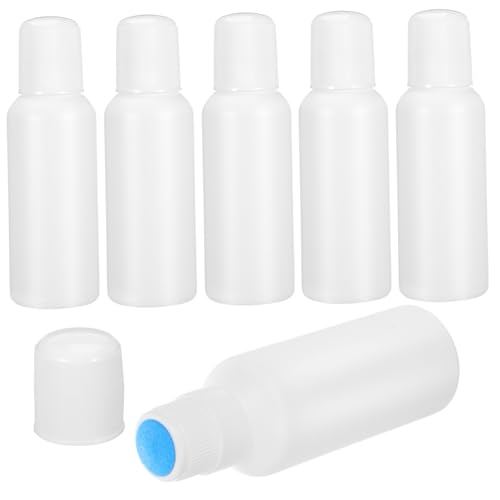 Alipis 6 piezas Botellas Aplicadoras Recargables con Cabezal de Esponja de Linimentos y Perfumes Envases Pequeños y para Viaje Reutilizables y Fáciles de Transportar