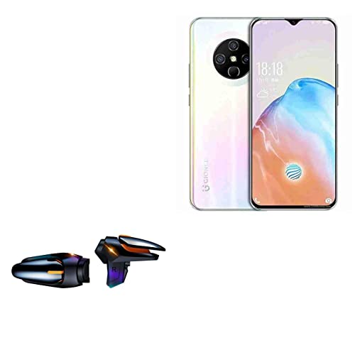 BoxWave Gaming Gear Compatible with Gionee K30 Pro - Touchscreen QuickTrigger Auto, Trigger Buttons Autofire Gaming Mobile FPS - Jet Black