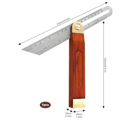 360 Degree Sliding T-Bevel Carpenters Angle Finder, 9 Inch Angle Ruler Wood Bevel Protractor Tool