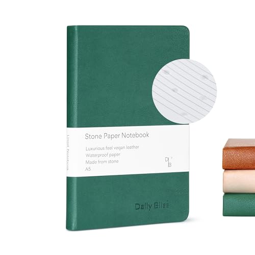 Daily Bliss Stone Paper Journal Premium A5 Hardcover Vegan Leather Notebook Journal | 160 Pages | Premium Quality Professional Notebook For Men and Women |Comes With Gift Box Waterproof Notebook