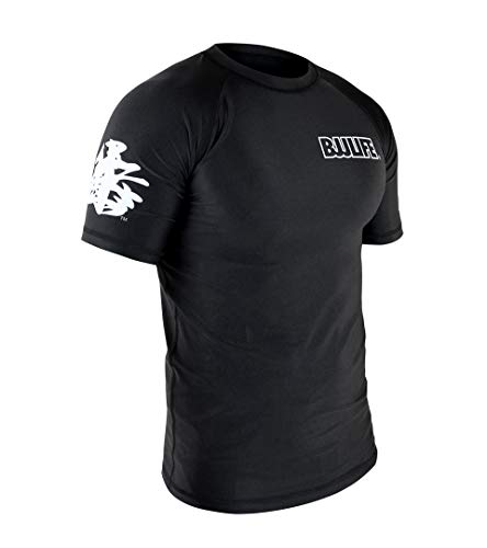 CompLite Ranked Rash Guard | Short Sleeve | No GI Brazilian Jiu Jitsu | MMA BJJ Wrestling Training Water Sports | Black | XX-Large2