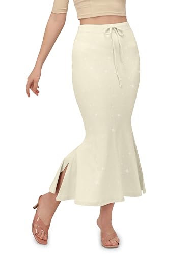 Image of Mehrang Stretchable Shimmer Saree Shapewear Petticoat for Women, Skirts for Women,Shape Wear Dress for Saree
