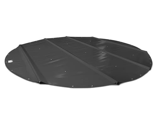 ANKO PLANEN Cubierta para Piscina, Cubierta de Barras Redonda – Alta Seguridad de camión/Lona de PVC 680 g/m² – sin Barras (diámetro de la Lona: 400 cm, Negro)