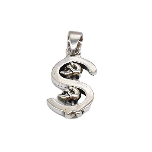 Pendentif tête de mort argent sterling 925 collier gothique punk pour homme et femme