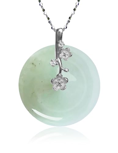Dahlia Eternal Circle Jade Necklace, Real Grade A Certified Burma Jadeite for Inner Peace