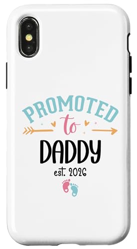 2026 Promoted to Daddy est 2026 Dad First Time Father to Be �X�}�z�P�[�X iPhone X/XS �p