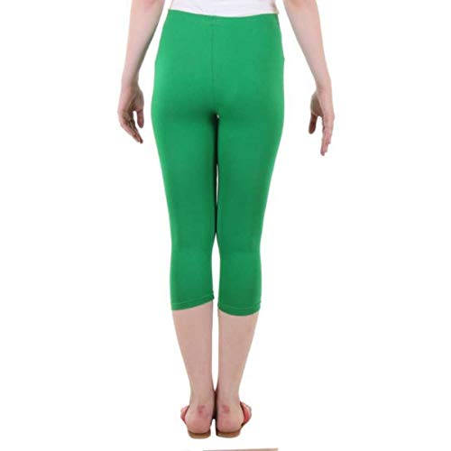 Image of PI World Women's Calf Length Cropped Leggings Cotton Lycra Fabric Slim Fit 3 /4th | Pants