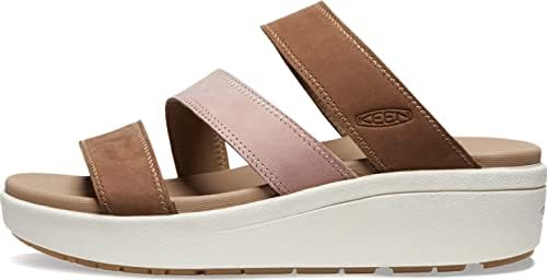 KEEN Women's Ellecity Slide Open Toe Slip On Comfortable Platform Wedge Sandals, Toasted Coconut/Fawn, 7.5 | Image 2