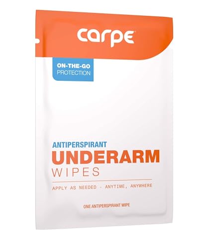 Carpe On-the-Go Antiperspirant Underarm Wipes (Pack of 2 Boxes) for Sweat Blocking, Deodorizing, and Cleansing When You're On the Move - 30 Residue Free, Individually Wrapped Wipes
