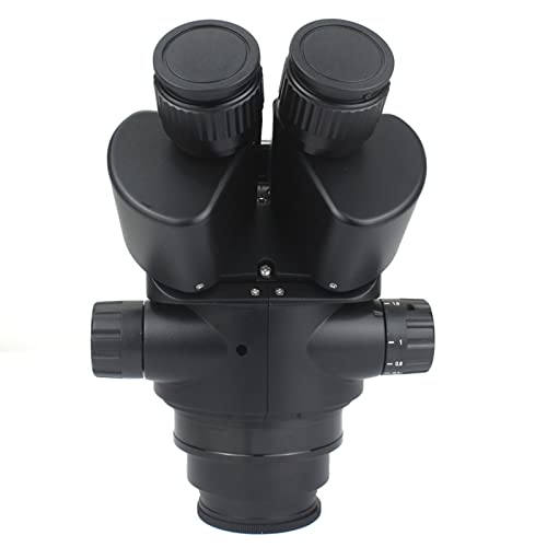 7X-45X 3.5X-90X Simul-Fokal Trinokular-Mikroskop Zoom Stereo-Mikroskopkopf 0,5x 2,0x Hilfsobjektivlinse C-Mount Kamera (Farbe: Orange)