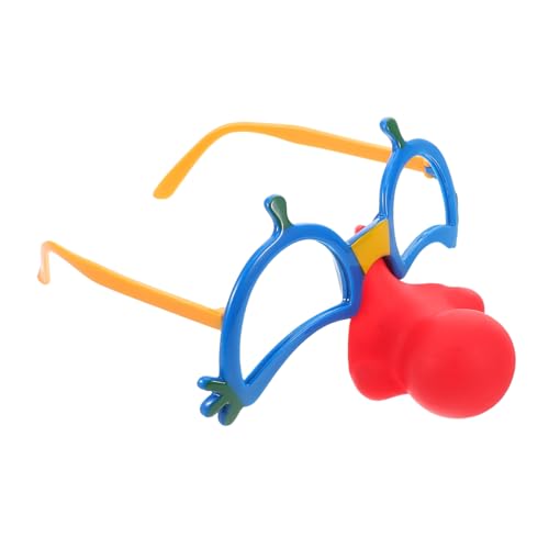PRETYZOOM Clown Red Nose Glasses Funny Nosepad Glasses Party Decorations Plastic Eyewear Present