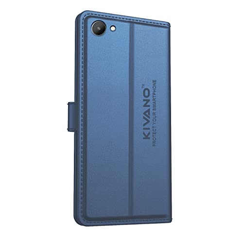 Image of KIVANO Realme C30 Professional Series Wallet Case | Luxurious Design | Premium | PU Leather Flip Case Back Cover - Dark Blue