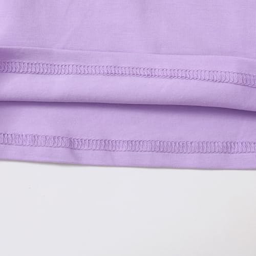 Image of LYSMuch 7-14Y Girls Ruffle Long Sleeve Shirt Kids Crewneck Basic Blouse Casual Tee