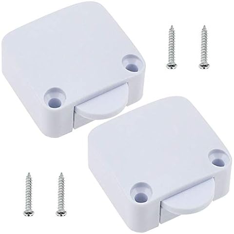 LbsAMP Cupboard Door Switch ON/Off 2A 12V-250V Switch Light Control Switch Auto Switch Push to Break Door Light Switch for All Kinds of Lighting Appliances - White Cover