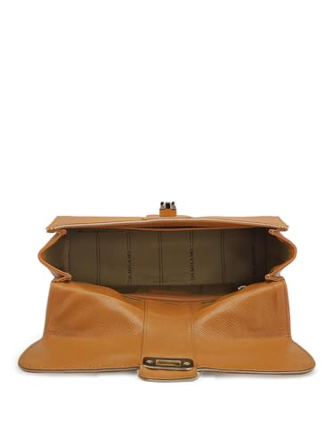 Image of Da Milano Women's Leather Shoulder Bag - Orange