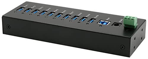 Exsys Ex-11230Hms 10 Porte Usb 3.2 Gen 1 Hub Din-Rail Kit E Parete Via Vl811+ Chipset