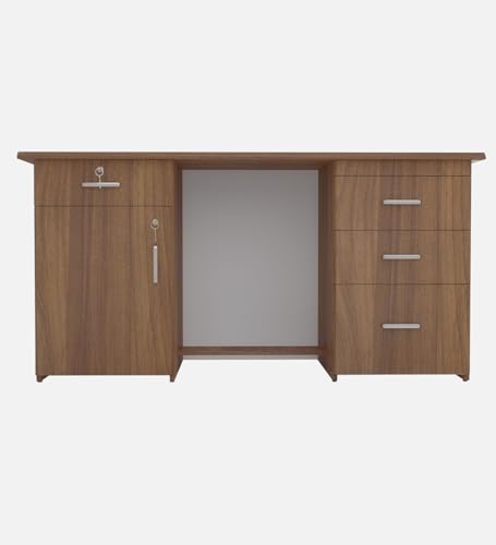 Image of COUCH CULTURE Craze Engineered Wood Study Table - Leon Teak | Multi-Purpose Study Table | | Computer Table | Office Table | 1 Year Warranty.