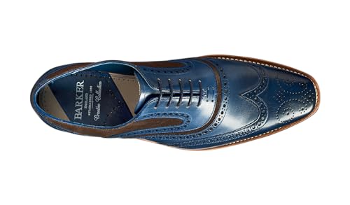 Image of BARKER McClean Men's Handmade Leather Oxford Dress Shoes - Goodyear Welted, Full Leather Sole, Premium Calf Leather - Formal & Business Wear