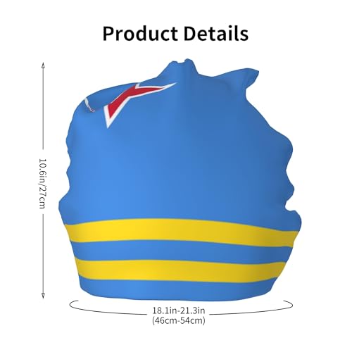 Aruba Flag Children Hip Hop Knitted Hat Kids Elastic Leisure Knit Cap Warm Sleep Beanies Black2