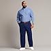 IZOD Men's Big and Tall Performance Stretch Pleated Pant, Navy, 52W X 29L