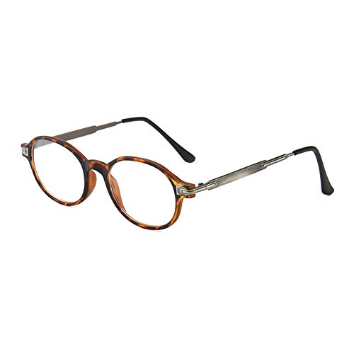 Lunettes de lecture rondes et ovales pour femme - Écaille de tortue noire - Étui de transport inclus - Écaille de tortue + 3,50 Cover