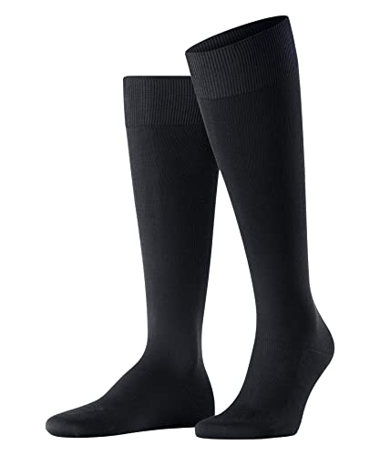 FALKE Energizing Cotton M KH algodón con compresión 1 par, Calcetines largos Hombre, Azul (Dark Navy 6370), 43/44 EU