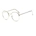 Produktbild Damen Retro Ovale Dünn Metall Rahmen Brille Ohne Stärke Klare Linse