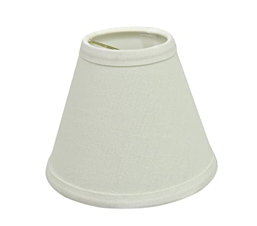 Image of Aspen Creative 32045-2A, Hardback Empire Clip-On Chandelier Lamp Shade, Off-White, 3 inch Top x 6 inch Bottom x 5 inch Slant Height, Set of 2