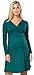 Produktbild Happy Mama Damen Viskosejersey Umstandskleid Schwangerschafts Kleid Langarm 890p (Flaschengrün, 42, XL)