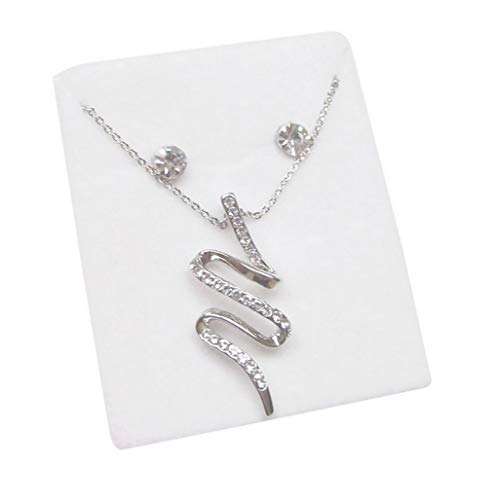 Preisvergleich Produktbild Unbekannt Générique Schmuckset, Halskette mit Anhänger Schlange versilbert + Ohrringe