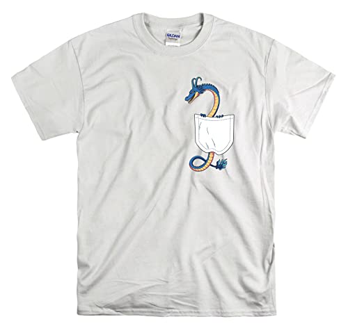 T-shirt unisexe motif dragon officiel blanc taille L pour homme et femme