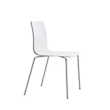 scab set 4 design alice chair sedia con gambe cromate e scocca tecnopolimero lino