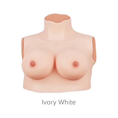 Image of Breastplate for Crossdressers, Silicone Breast Forms for Transgender Drag Queen Fake Boobs for Cosplay